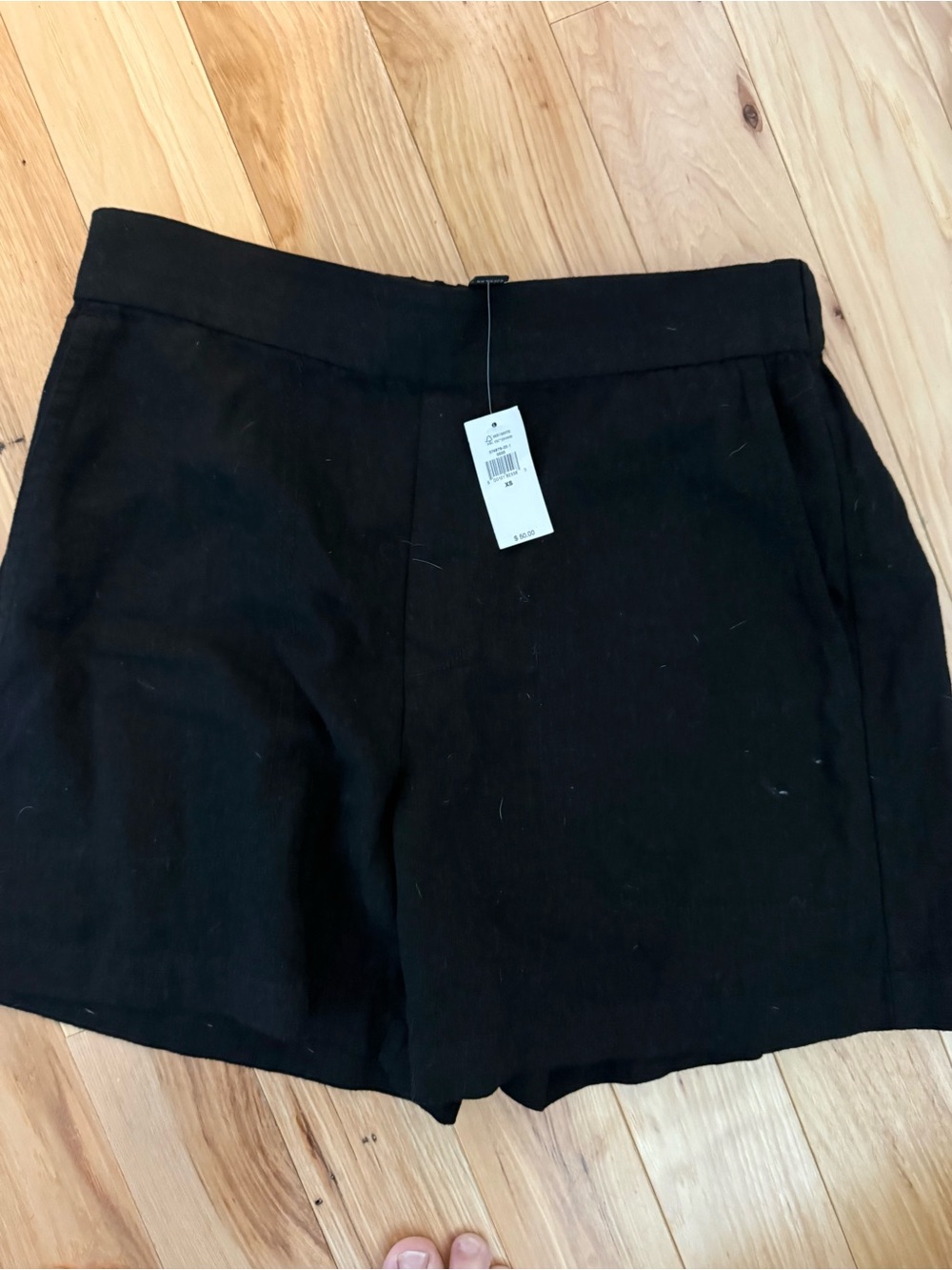 Banana Republic Black High-Waist Tailored Shorts